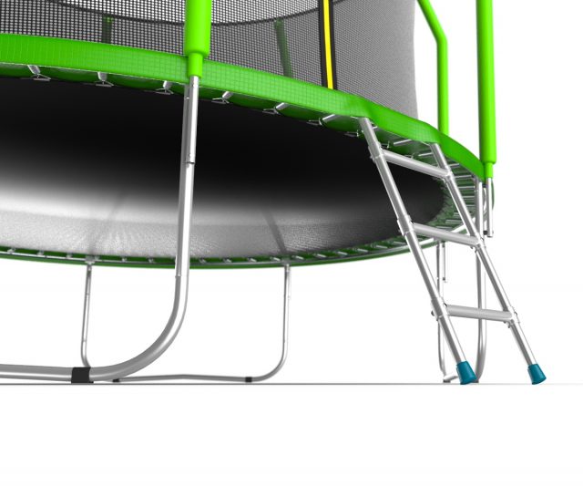 Батут EVO JUMP Cosmo 12 футов с внутренней сеткой и лестницей, зеленый, 366 см