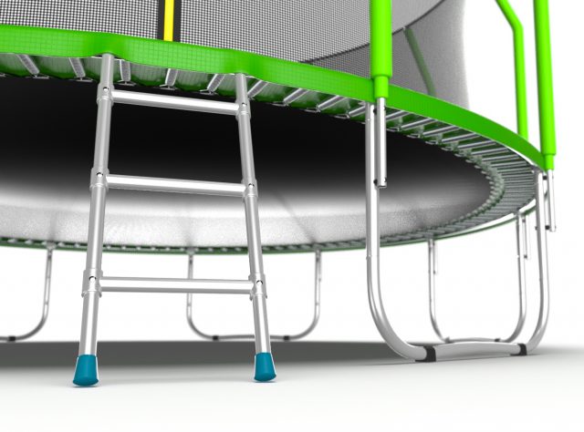 Батут EVO JUMP Cosmo 16 футов с внутренней сеткой и лестницей, зеленый, 488 см
