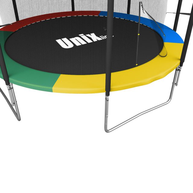 Батут Unix line Simple 12 футов с внутренней сеткой, цветной, 366 см