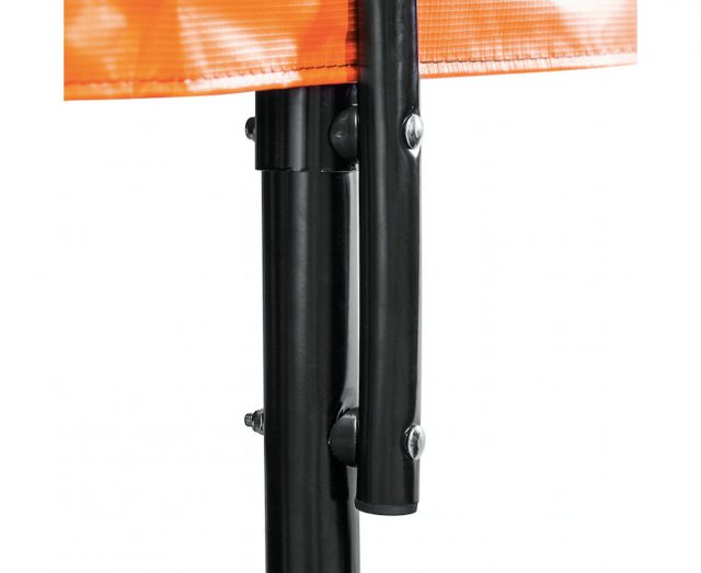 Батут DFC KENGOO II 8 футов внутренней сеткой и лестницей, оранжево-черный, 244 см