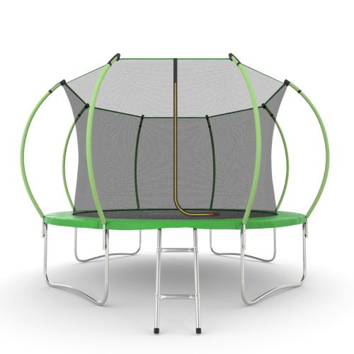 Батут EVO JUMP Internal 12 футов с внутренней сеткой и лестницей, зеленый, 366 см