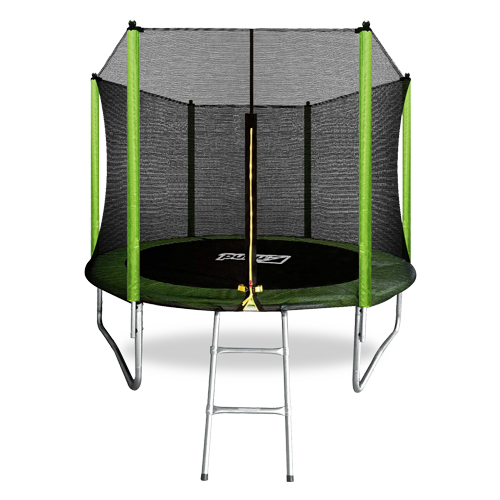 Батут Arland 8 футов с внешней сеткой и лестницей, светло-зеленый, 244 см