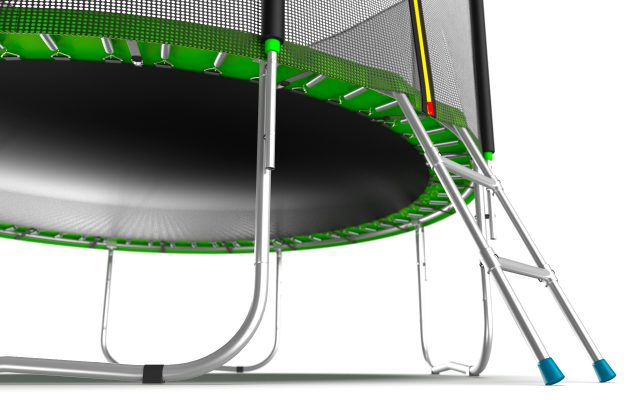 Батут EVO JUMP External 12 футов с внешней сеткой и лестницей, зеленый, 366 см