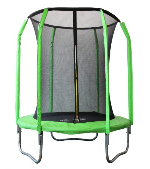 Батут SportElite 6 футов фиберглас с внутренней сеткой, салатовый, 183 см
