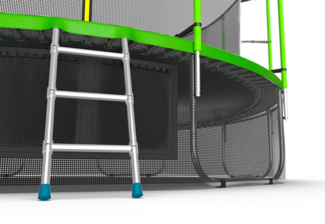 Батут EVO JUMP Internal 16 футов с внутренней сеткой, лестницей и нижней сеткой, зеленый, 488 см