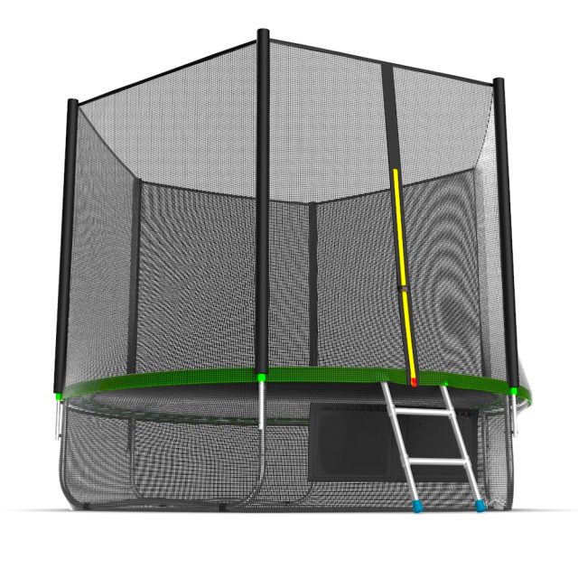 Батут EVO JUMP External 10 футов с внешней сеткой, лестницей и нижней сеткой, зеленый, 305 см